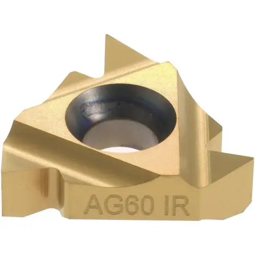 Carmex 3/8INRHAG60P25C-XCP10 Laydown Threading Insert: 16 IR AG60 P25C/GOLD, Solid Carbide - pack of 10