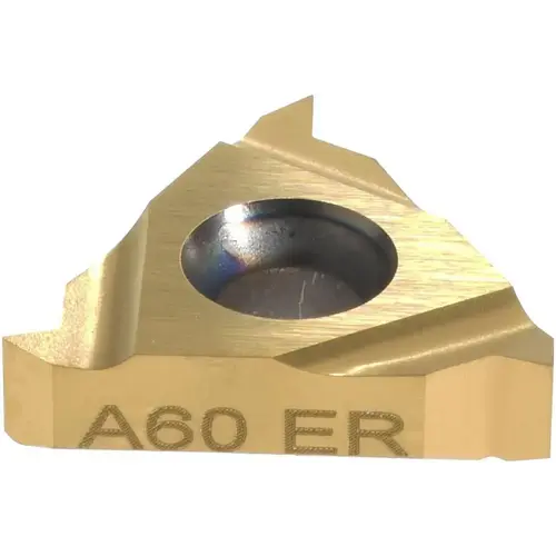 Carmex 3/8EXRHA60MXC-XCP10 Laydown Threading Insert: 16 ER A60 MXC/GOLD, Solid Carbide - pack of 10