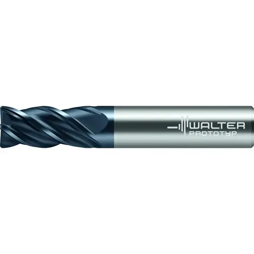 Walter-Prototyp 8417433 Corner Radius End Mill: 1/8" Dia, 3/4" LOC, 0.0150" Radius, 4 Flute, Solid Carbide nACRo