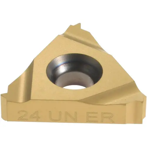 Carmex 3/8EXRH24UNP2-XCP10 Laydown Threading Insert: 16 ER 24UN P25C/GOLD, Solid Carbide - pack of 10