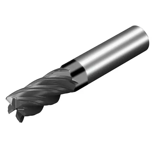Sandvik Coromant 8036826 Square End Mill: 1/2" Dia, 1-5/8" LOC, 5 Flutes, Solid Carbide AlTiN