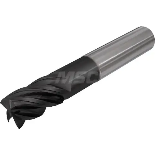 Iscar 3401331 Square End Mill: 3/4 inch Dia, 1-1/2 inch LOC, 3/4 inch Shank Dia, 4 inch OAL, 4 Flutes, Solid Carbide