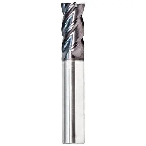 Corner Radius End Mill: 1/2" Dia, 1-1/4" LOC, 0.03" Radius, 4 Flutes, Solid Carbide FX1