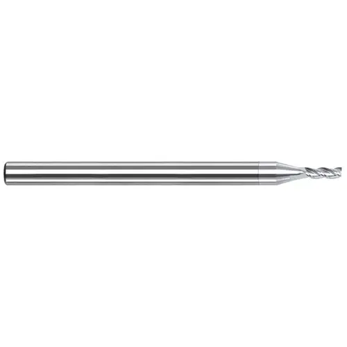 Square End Mill: 1/8" Dia, 3/8" LOC, 3 Flutes, Solid Carbide Titanium Diboride