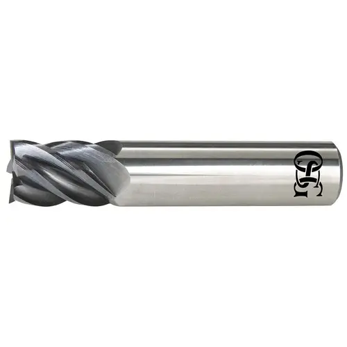 OSG VGM5-0249 Square End Mill: 1" Dia, 1-1/4" LOC, 5 Flutes, Solid Carbide EXO