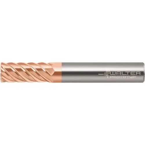 Walter-Prototyp 7254526 Corner Radius End Mill: 4 mm Dia, 11 mm LOC, 1 mm Radius, 4 Flutes, Solid Carbide TiAlSiN