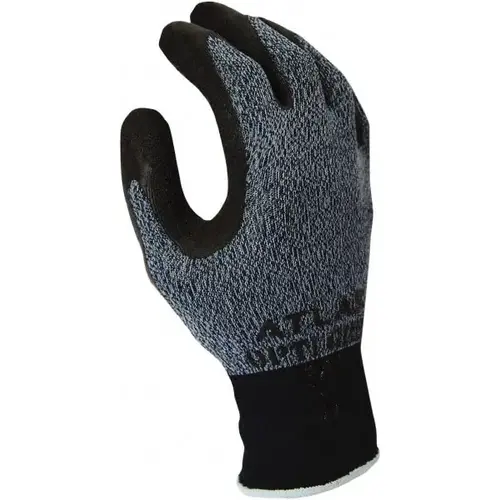 Showa 341L-08 General Purpose Work Gloves: Large, Rubber Coated, Nylon