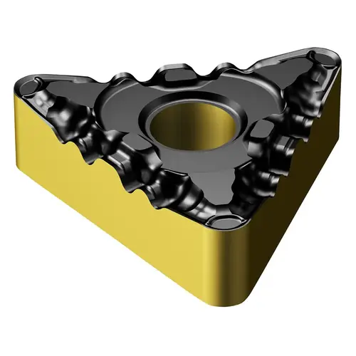 Sandvik Coromant 7861227 Turning Insert: TNMG432-PF 4425, Solid Carbide - Al2O3, TiN & TiCN Coated, Neutral, 1/2" Inscribed Circle, 1/32" Corner Radius, 60 degree Triangle, Series T-Max P