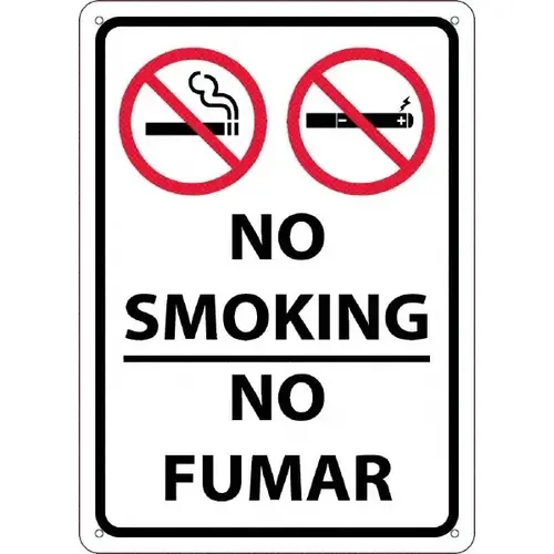 Accuform M956RB Sign: Rectangle, "No Smoking - No Fumar"