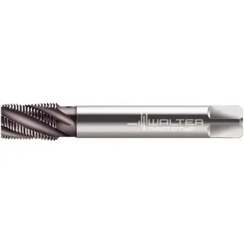 Walter-Prototyp 5078984 1/4-18 NPT, 30 degree Helix, 4 Flutes, Modified Bottoming Chamfer, Hardlube Finish, Cobalt, Spiral Flute Pipe Tap