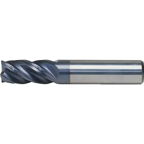 Kennametal 4079257 Corner Radius End Mill: 3/4" Dia, 1-1/2" LOC, 0.06" Radius, 4 Flutes, Solid Carbide AlTiN