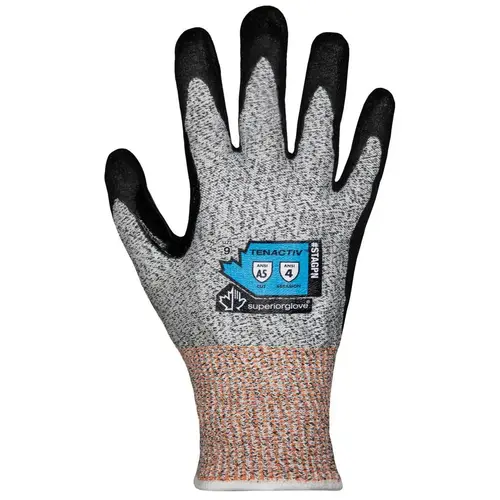 Superior Glove Works STAGPN-9 SZ 9 A4 500D GRAY/BLACK 1/PR EXTR HI-HEAT SMLS KNT GLV