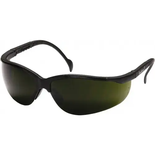 Pyramex SB1850SF Safety Glass: Scratch-Resistant, Polycarbonate, Green Lenses, Full-Framed, UV Protection
