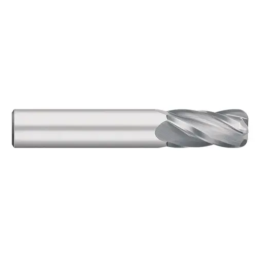 TITAN TC74043 Corner Radius End Mill: 3/8" Dia, 1" LOC, 0.0600" Radius, 4 Flute, Solid Carbide