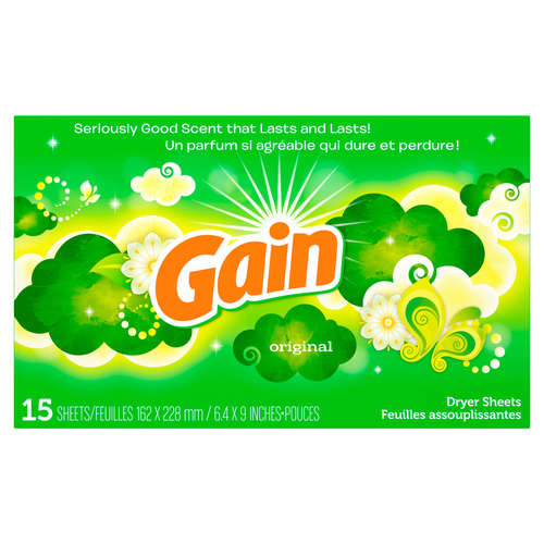 Gain Dryer Sheets Original, 15 Count