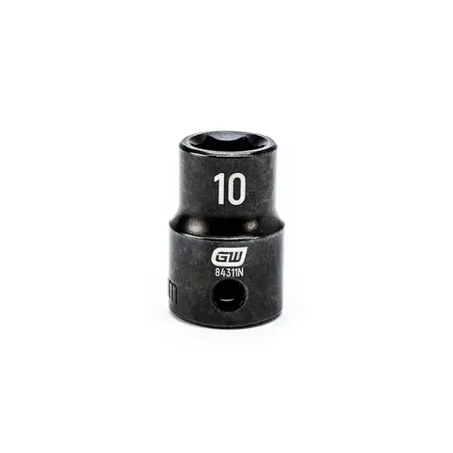 GEARWRENCH 84311N Impact Socket: 3/8" Drive, 10mm Socket, Hex Drive