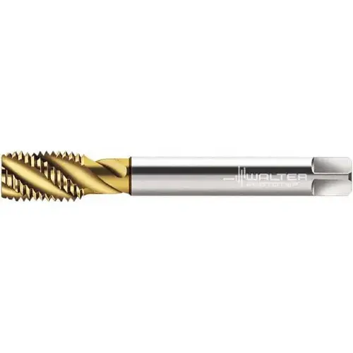 Walter-Prototyp 6244571 Spiral Flute Tap: M16x2, Metric, 3 Flute, Modified Bottoming, 6H Class of Fit, Cobalt, TiN Finish