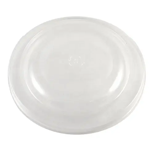 WORLD CENTRIC BOL-CS-24 24-32 oz Clear PLA Lid for Plant Fiber Bowls - Ingeo - Compostable - Case of 300