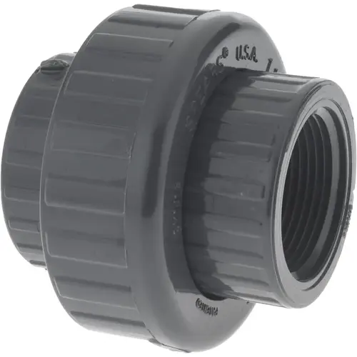 ProSource 898-012 1-1/4" PVC Plastic Pipe Union with EPDM O-Ring