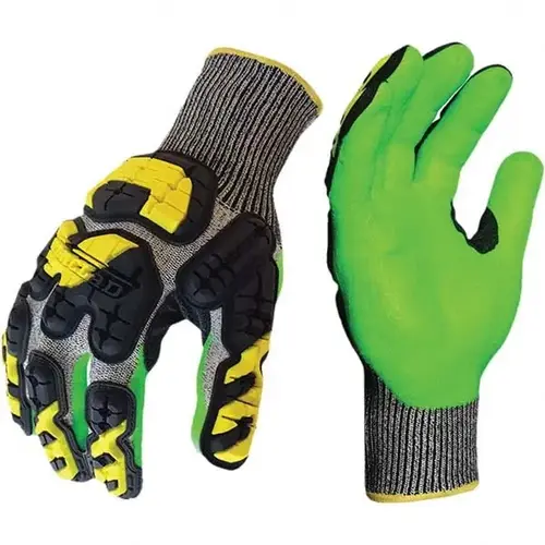 Ironclad INDI-KC5G-02-S Cut-Resistant & Puncture-Resistant Gloves: Size Small, ANSI Cut A3, ANSI Puncture 5, Nitrile, Series INDI-KC5G