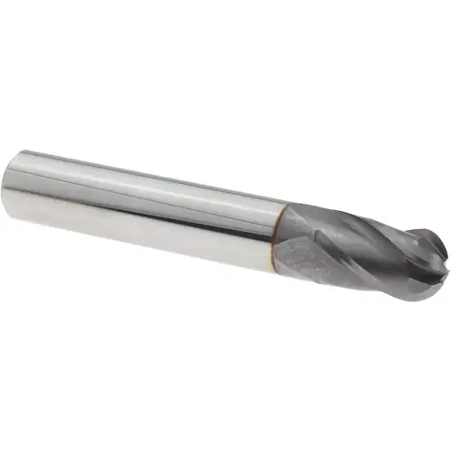 OSG 414-3125-BN08 Ball End Mill: 5/16" Dia, 1/2" LOC, 4 Flute, Solid Carbide TiCN