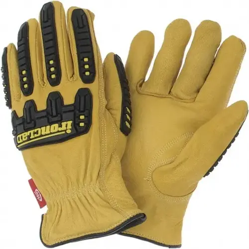 Ironclad ILD-IMPC5-04-L Cut-Resistant & Impact-Resistant Gloves: Size Large, ANSI Puncture 3, HPPE Lined, HPPE