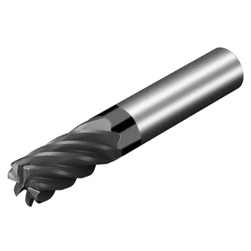 Sandvik Coromant 8036997 Square End Mill: 3/8" Dia, 1-1/4" LOC, 7 Flutes, Solid Carbide
