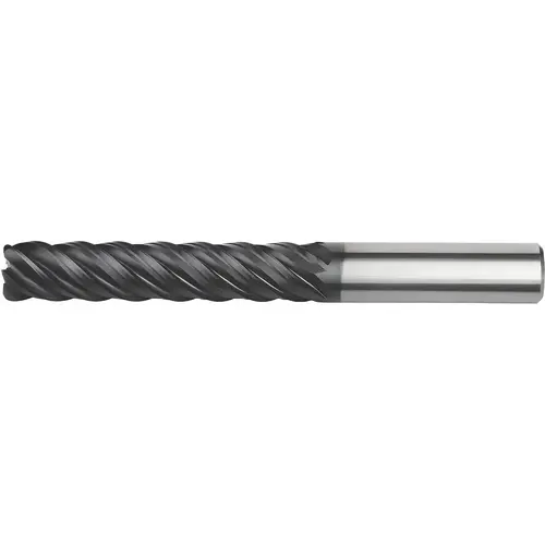 Kennametal 4124387 Corner Radius End Mill: 25 mm Dia, 125 mm LOC, 1 mm Radius, 5 Flutes, Solid Carbide AlTiN