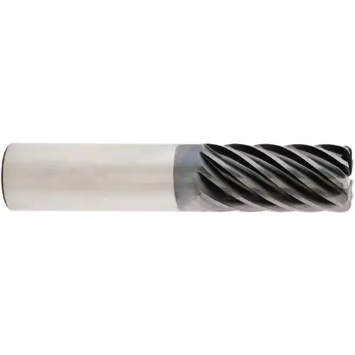 Seco 17002349 Corner Radius End Mill: 5/8" Dia, 1-5/8" LOC, 0.0600" Radius, 9 Flute, Solid Carbide AlTiN