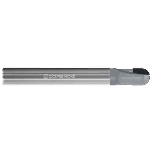 Corehog C90424 Ball End Mill: 0.5" Dia, 2 Flute, Brazed Solid Carbide