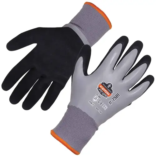 General Purpose Work Gloves: Small, Latex Coated, Polyester & Acrylic Fleece - pack of 12