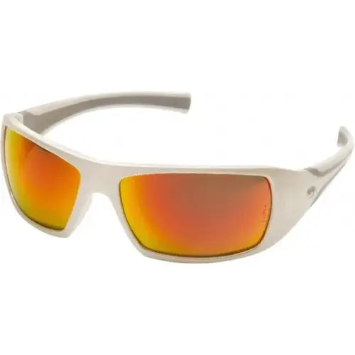Pyramex SW5655D Safety Glass: Scratch-Resistant, Polycarbonate, Sky Red Mirror Lenses, Full-Framed, UV Protection