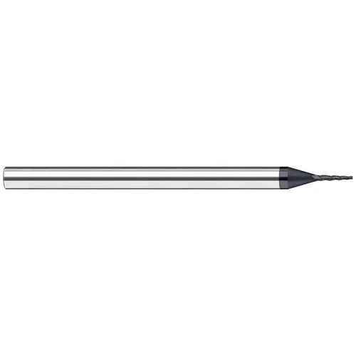Tapered End Mill: 20 degree per Side, 1/4" LOC, 3 Flutes, Solid Carbide, Square End