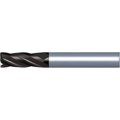 Corner Chamfer End Mill: 8 mm Dia, 19 mm LOC, 4 Flutes, 0.2 mm Chamfer Width, Solid Carbide TiN