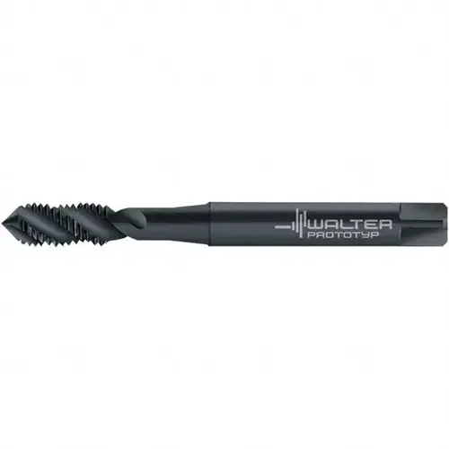 Walter-Prototyp 6958841 Spiral Flute Tap: M18x1.5, DIN 374, 4 Flute, Semi-Bottoming, 6H Class of Fit, High-Speed Steel, Steam Oxide Finish Vaporisiert
