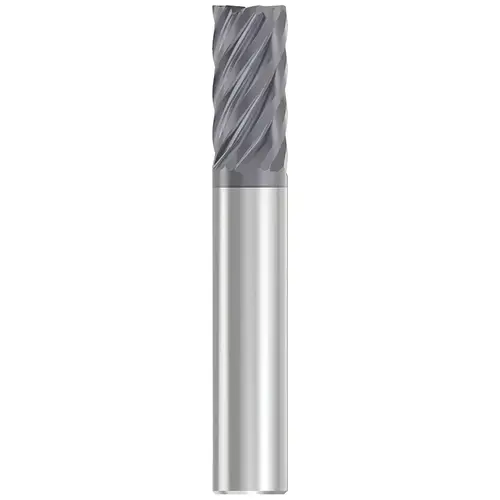 Seco 17002324 Corner Chamfer End Mill: 3/8" Dia, 1" LOC, 7 Flute, 0.0050" Chamfer Width, Solid Carbide