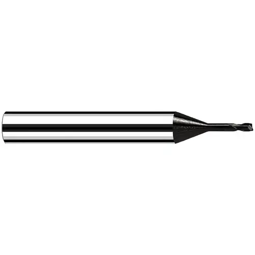 Fraisa B6034096 Corner Radius End Mill: 1 mm Dia, 1.00 mm LOC, 30 deg Helix, C Coated, Corner Radius End, Centercutting Series MicrotoroXG