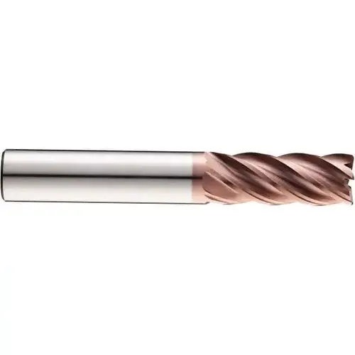 SGS 37009 Roughing End Mill: 1/4" Dia, 5 Flutes, 0.015" Corner Radius, Solid Carbide