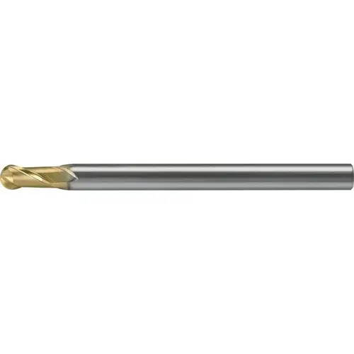 Union Tools 2425008 Ball End Mill: 0.80 mm Dia, 0.80 mm LOC, 2 Flute, Solid Carbide Hardmax