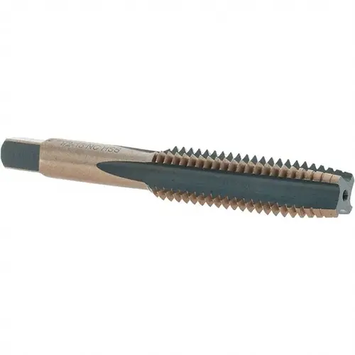 Import BDNA-20726 Straight Flute Tap: 1/2-13 UNC, 4 Flutes, Taper, High Speed Steel, Gold/Oxide Coated