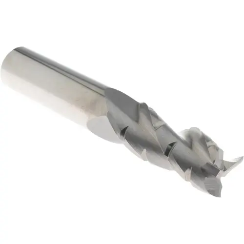 Accupro 120663 Roughing End Mill: 3 Flutes, 0.015" Corner Radius, Chipbreaker, Solid Carbide