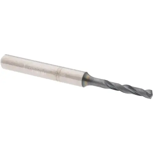 Accupro UL175024 Screw Machine Length Drill Bit: 0.1299" Dia, 140 degree, Solid Carbide