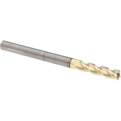 Accupro 315140 Square End Mill: 3/16" Dia, 3/4" LOC, 3 Flute, Solid Carbide