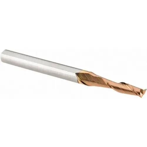 Accupro 12178823 Square End Mill: 3/32 inch Dia, 3/8 inch LOC, 1/8 inch Shank Dia, 1-1/2 inch OAL, 2 Flutes, Solid Carbide