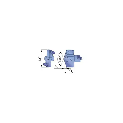 Tungaloy 6771237-XCP2 Replaceable Drill Tip: DMP163 AH9130, 140 &deg N/A - pack of 2