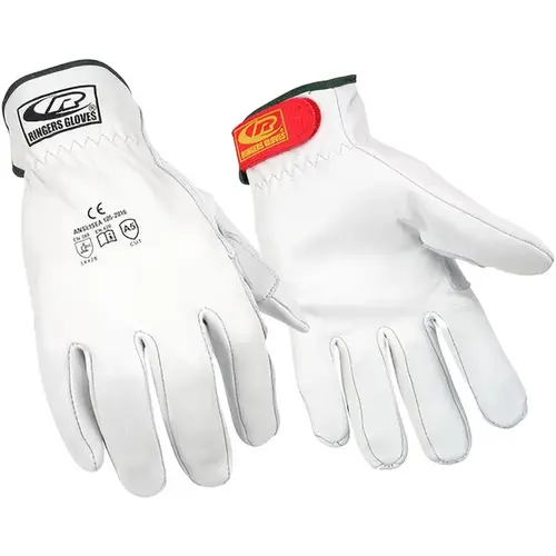 RINGERS 664-10 Series R664 Cut, Puncture & Abrasive-Resistant Gloves: Large, ANSI Cut N/A, Leather