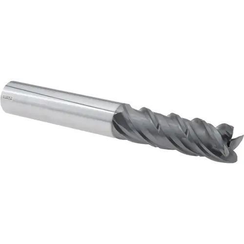 Fraisa P98212530 Corner Radius End Mill: 1/2" Dia, 2-1/2" LOC, 45 deg Helix, TiAlCrN Coated, Corner Radius End, Centercutting Series MB-NVDS