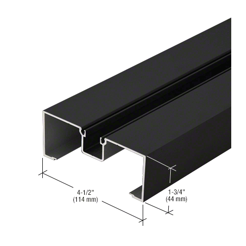 4-1/2" Open Back Vertical Mullion, Black Anodized - 24'-2" Stock Length