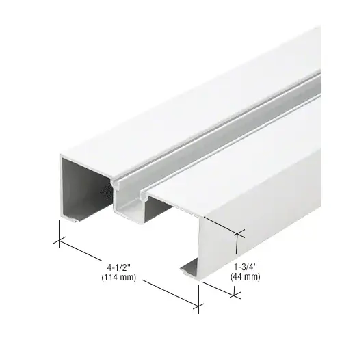 CRL-U.S. Aluminum J45252 4-1/2" Open Back Vertical Mullion, White KYNAR Paint - 24'-2"