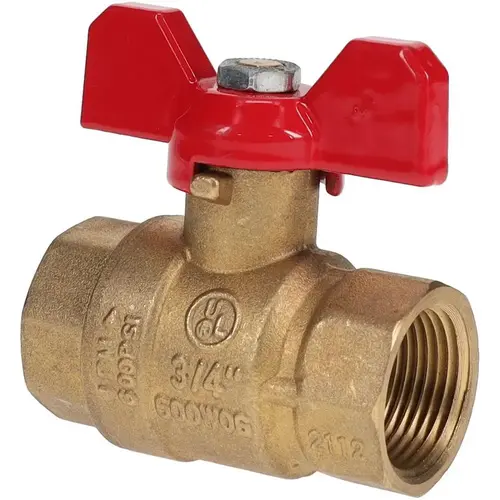 Standard Manual Ball Valve: 3/4" Pipe, Full Port